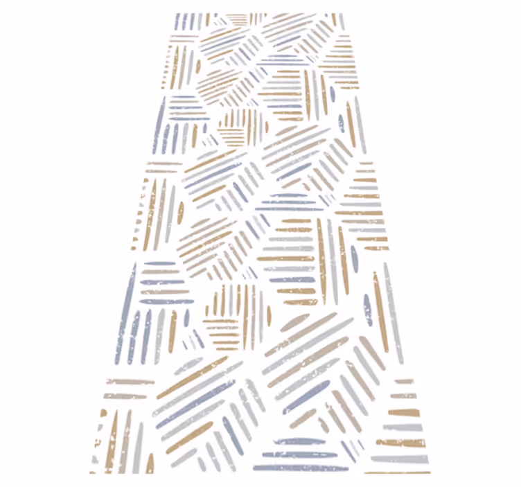 Vinyl tapijt scandinavisch pastel kleur lijnen set van drie - TenStickers