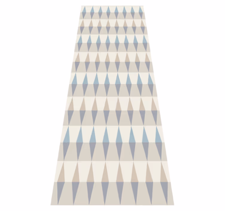Vinyl tapijt scandinavisch geometrisch blauw hemel - TenStickers