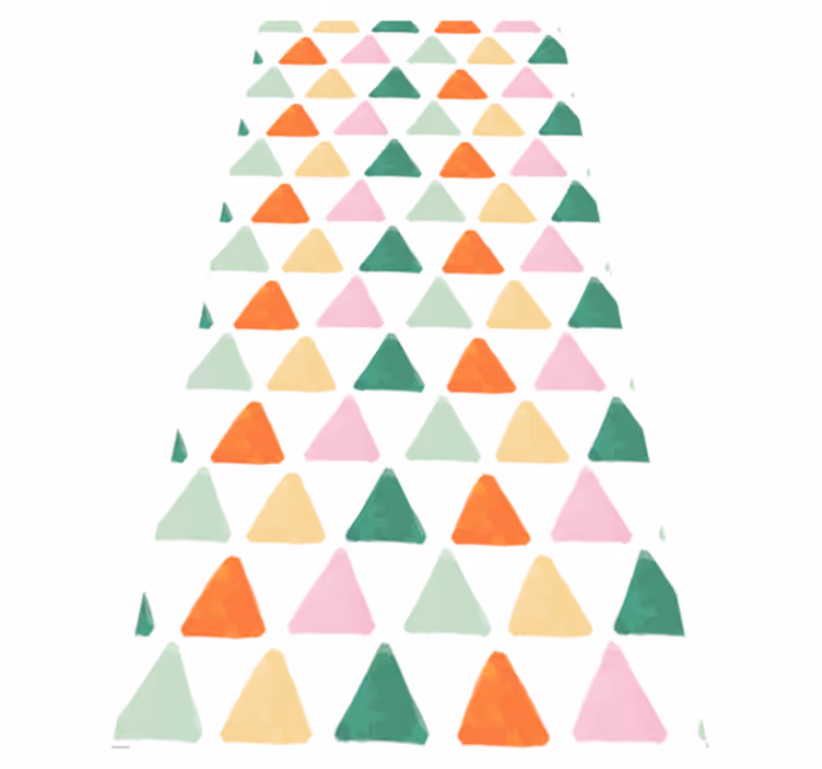 Vinyl tapijt scandinavisch pastel kleur driehoek patroon - TenStickers