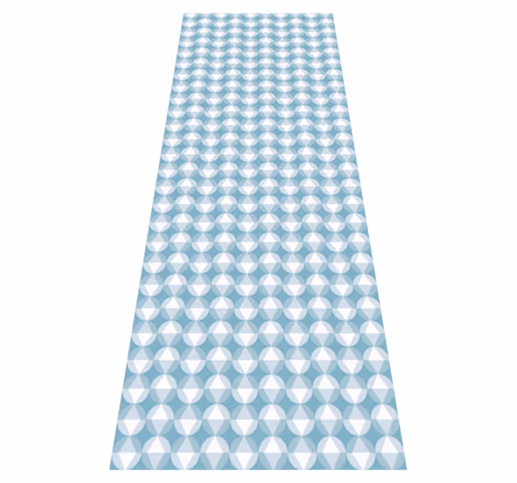 Vinyl tapijt scandinavisch in nordic stijl met blauw patroon - TenStickers