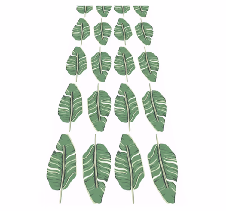 Vinyl tapijt scandinavisch groen bladpatroon - TenStickers
