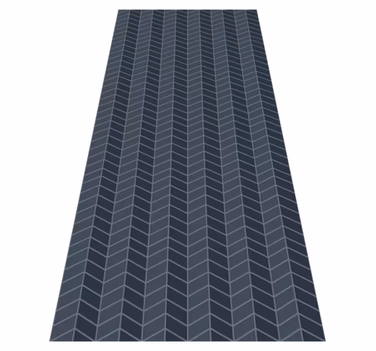 Vinyl tapijt scandinavisch blauw kubusbuizen patroon - TenStickers