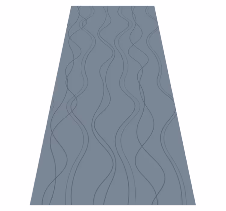 Vinyl tapijt scandinavisch blauw kunstpatroon - TenStickers