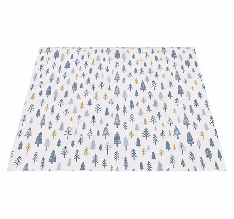 Vinyl tapijt scandinavisch winterbos scène - TenStickers