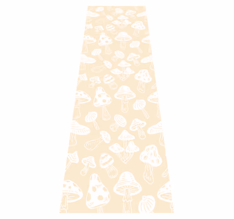 Vinyl tapijt natuur beige paddenstoelen ontwerpen - TenStickers