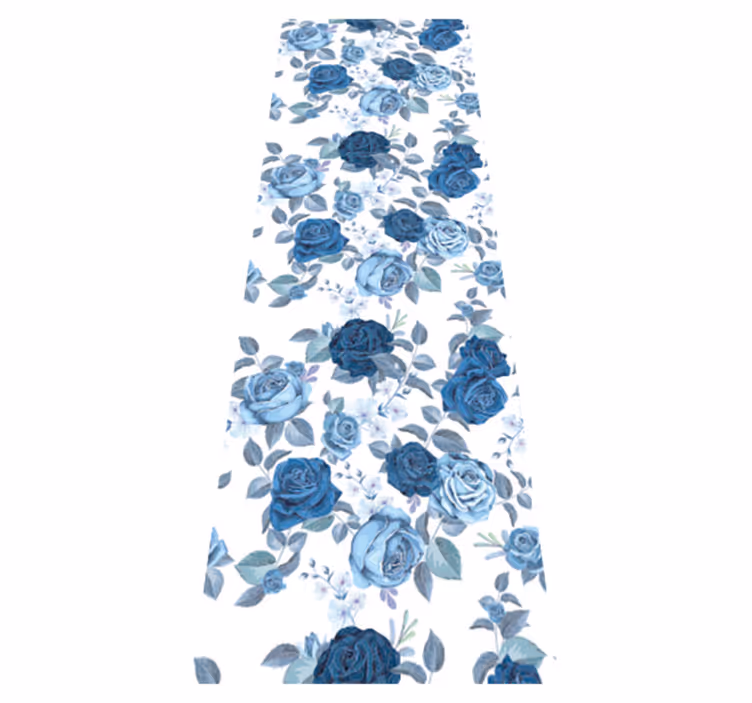 Vinyl tapijt natuur blauw en wild patroon - TenStickers