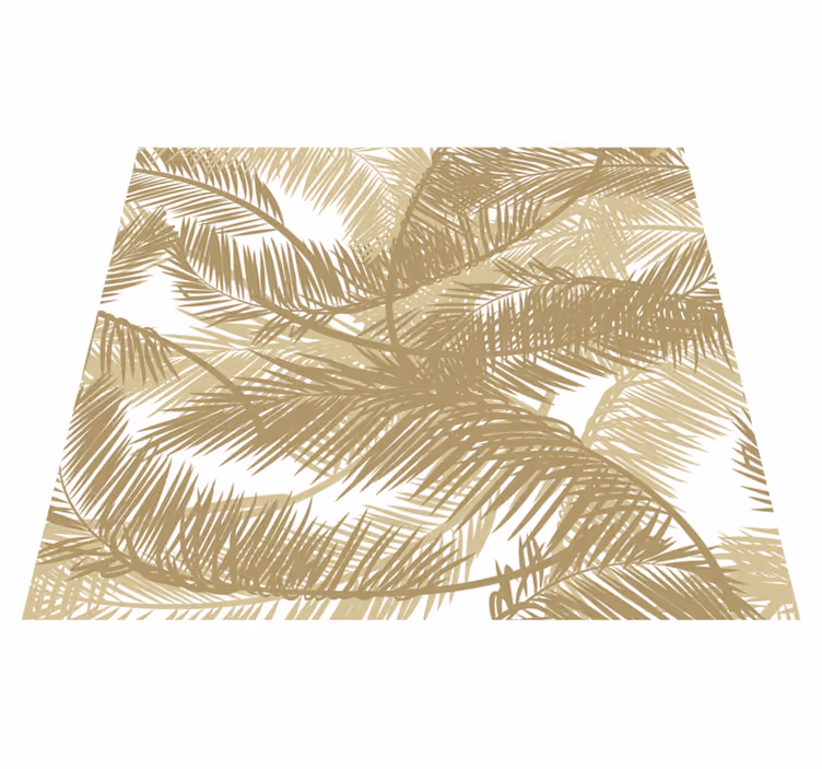 Vinyl tapijt natuur tropische palmboom goud exotisch - TenStickers
