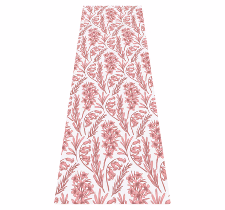 Vinyl tapijt natuur met roze lotus bloemen - TenStickers