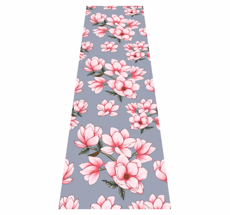 Vinyl tapijt natuur drie prachtige magnolia bloemen - TenStickers