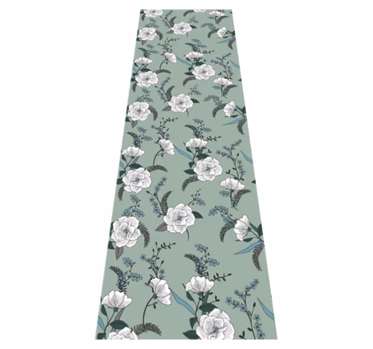 Vinyl tapijt natuur mooie witte magnolia boom - TenStickers