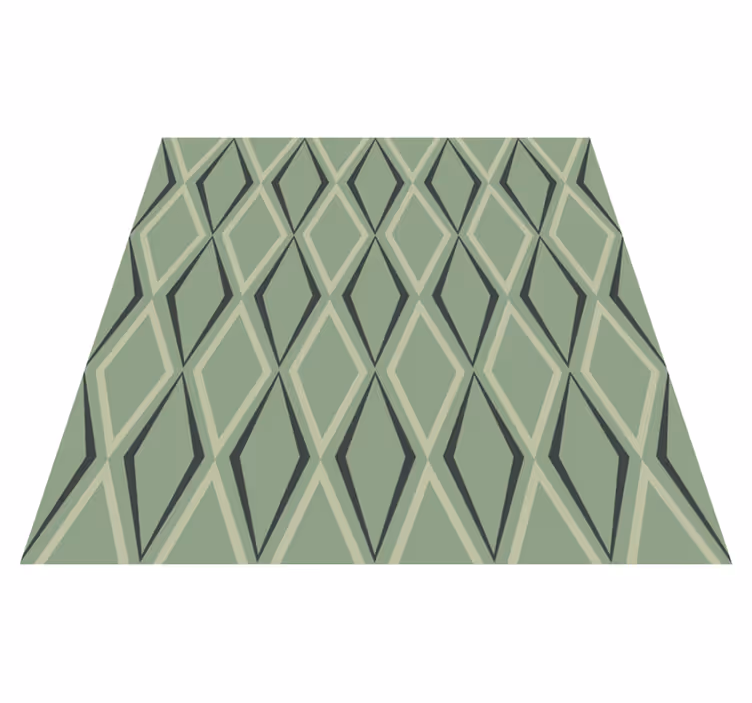 Vinyl tapijt antiek groene diamanten jaren 30 - TenStickers