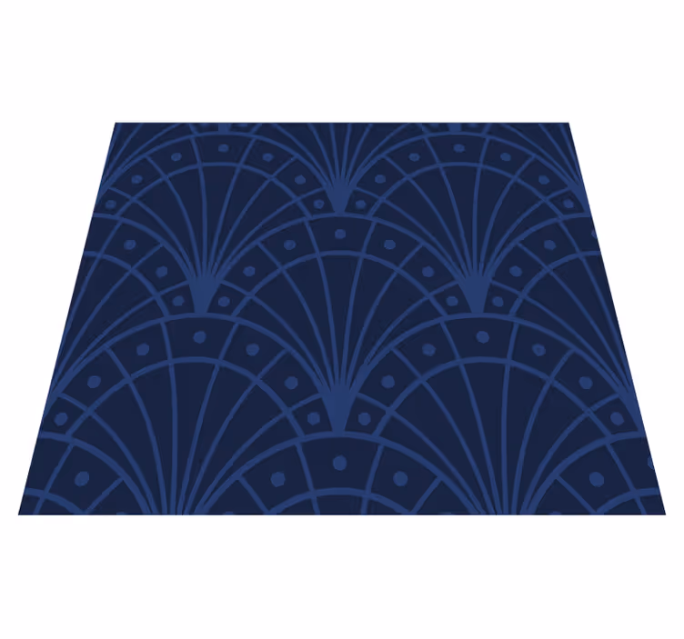 Vinyl tapijt antiek marineblauw art déco - TenStickers