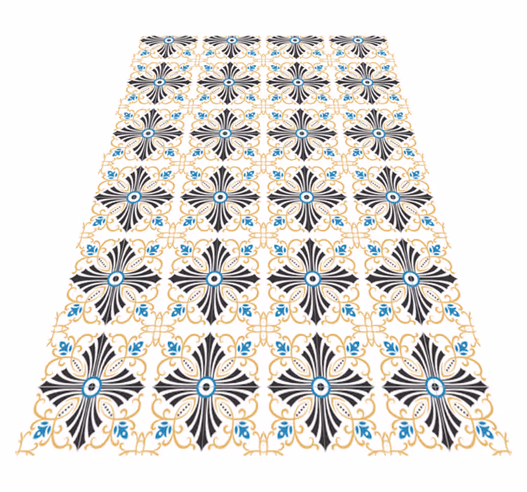 Vinyl tapijt antiek vintage kruis spiraal ontwerp - TenStickers