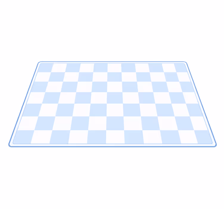 Vinyl tapijt blauw damier zomer - TenStickers