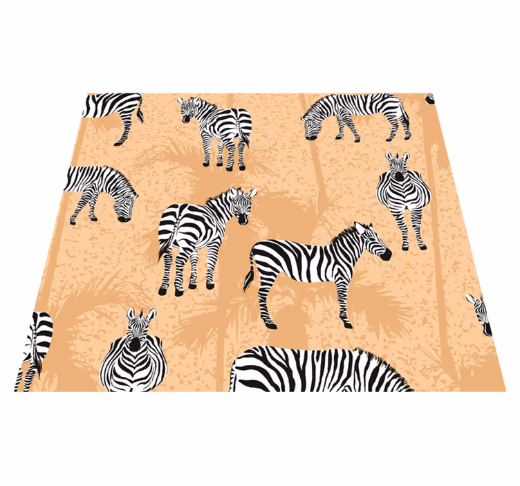 Dieren vinyl tapijt zebra behang voor badkamer - TenStickers