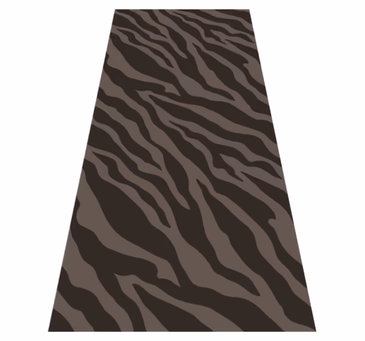 Dieren vinyl tapijt donker zebra patroon - TenStickers
