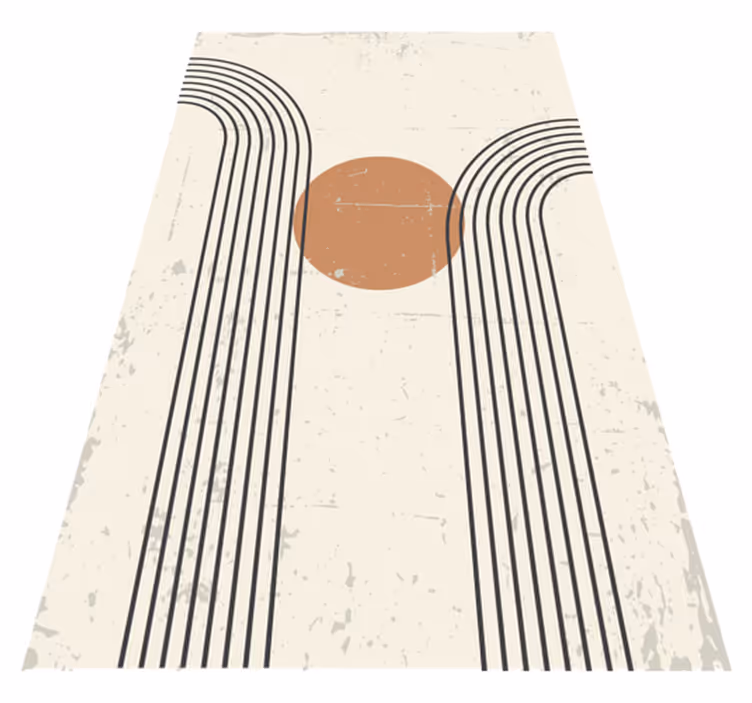 Vinyl tapijt modern abstract halve boog - TenStickers