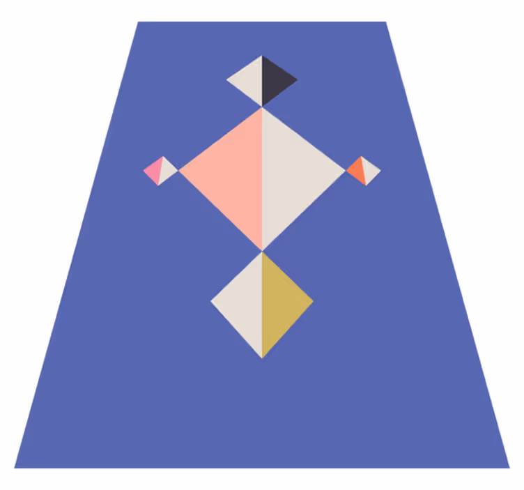 Vinyl tapijt modern met geometrisch patroon kunst - TenStickers