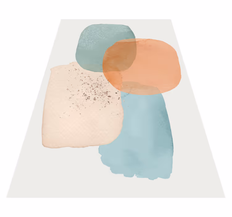 Vinyl tapijt modern aardkleuren minimalistisch ontwerp - TenStickers
