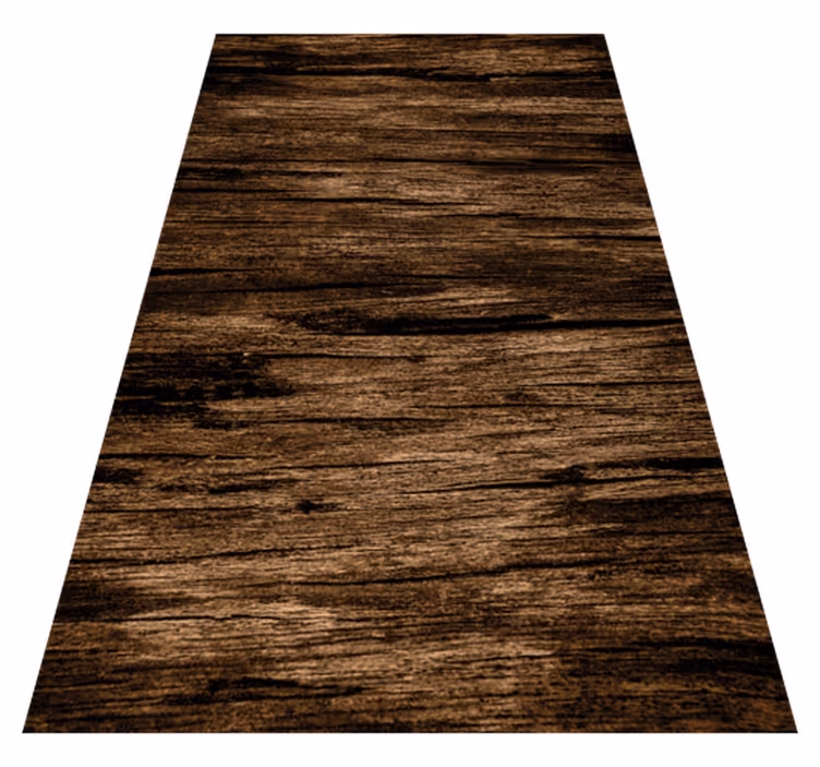 Vinyl tapijt met textuur gestreept donkerbruin - TenStickers