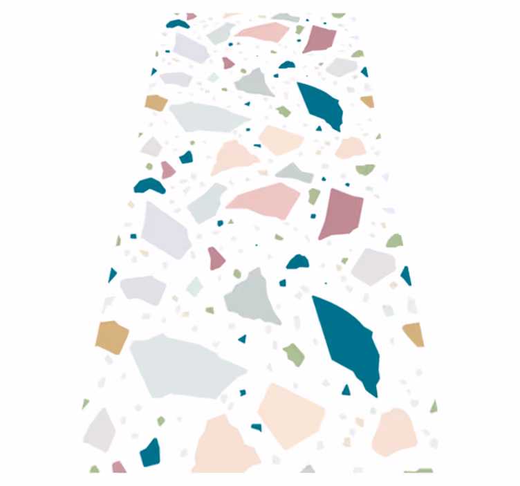 Vinyl tapijt met textuur mediterrane terrazzo print - TenStickers