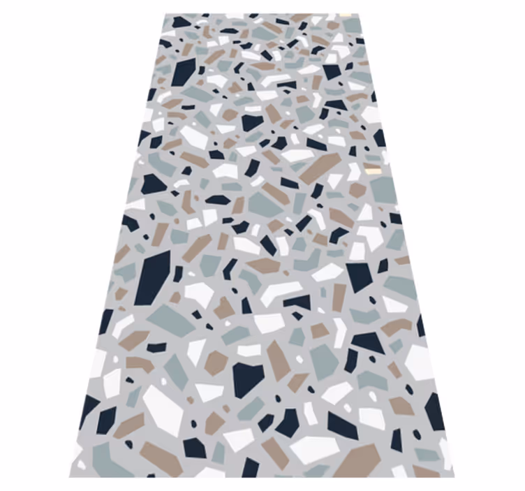 Vinyl tapijt met textuur neutrale kleuren terrazzo patroon - TenStickers