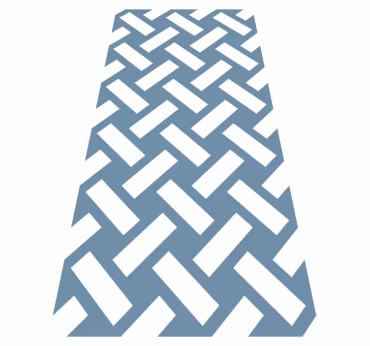 Vinyl tapijt met textuur geometrisch blauw vierkant patroon - TenStickers
