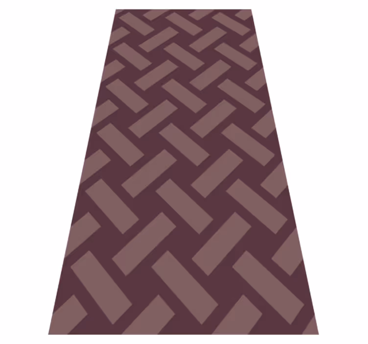 Vinyl tapijt met textuur geometrisch paarse vierkant patroon - TenStickers