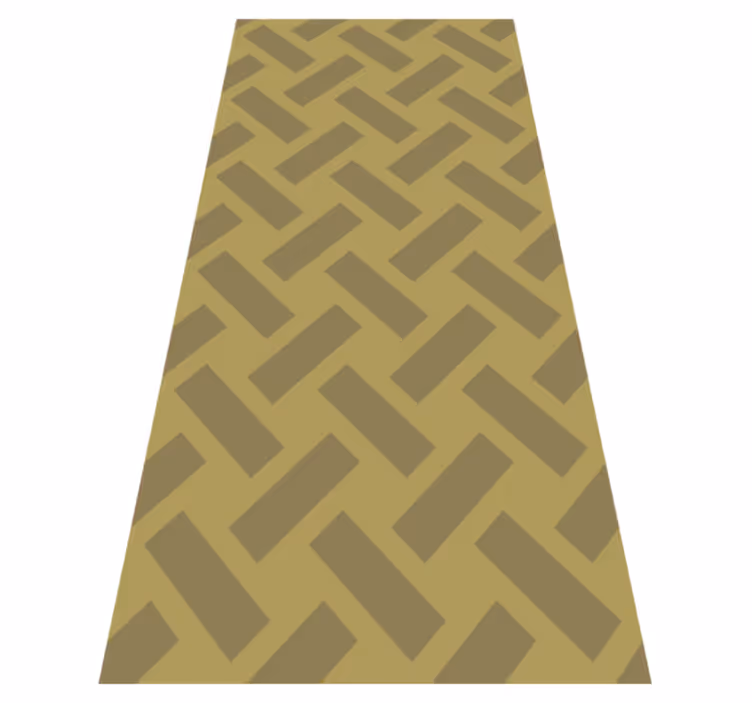 Vinyl tapijt met textuur geometrisch geel vierkant patroon - TenStickers