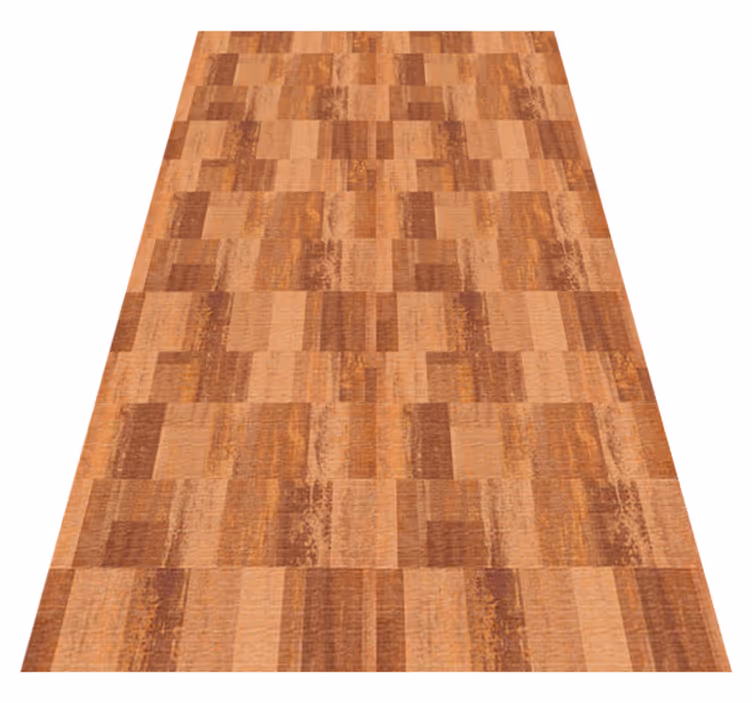 Vinyl tapijt met textuur terracotta vierkant patroon - TenStickers