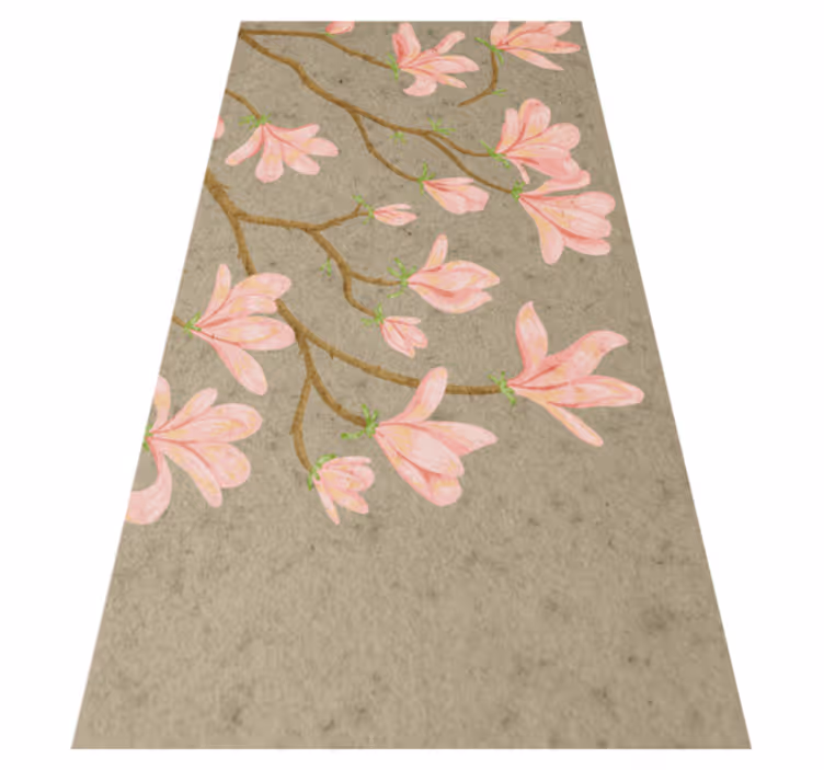 Vinyl tapijt antiek vintage stijl magnolia - TenStickers