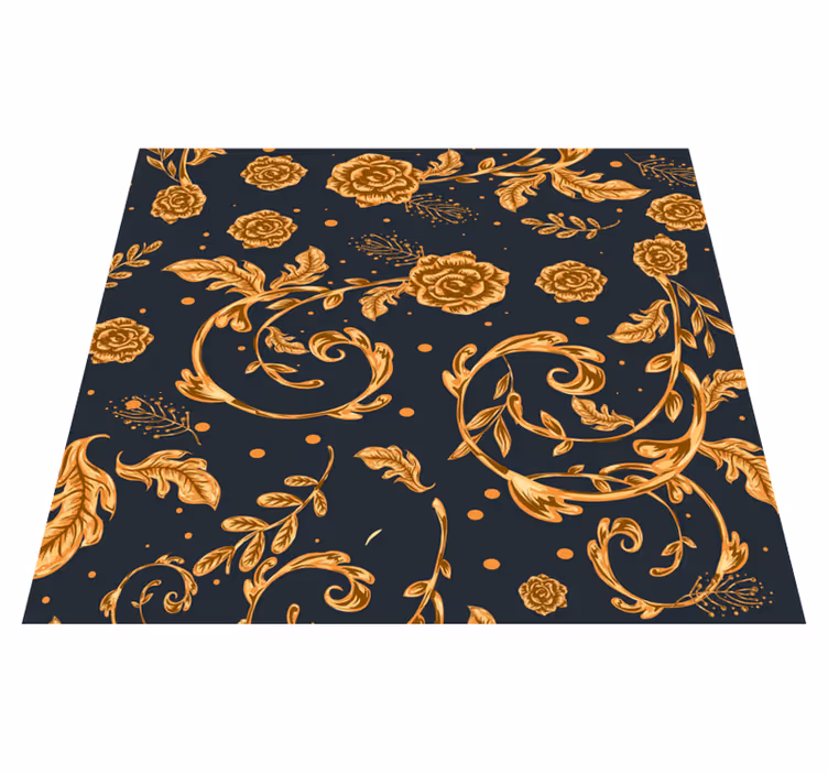 Vinyl tapijt antiek gouden blad - TenStickers