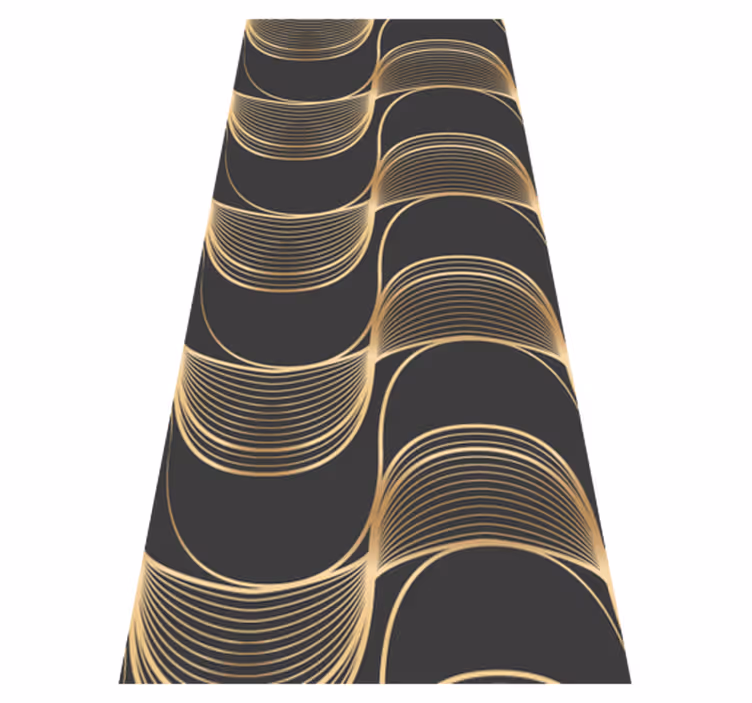 Vinyl tapijt antiek gouden golven kunstpatroon - TenStickers