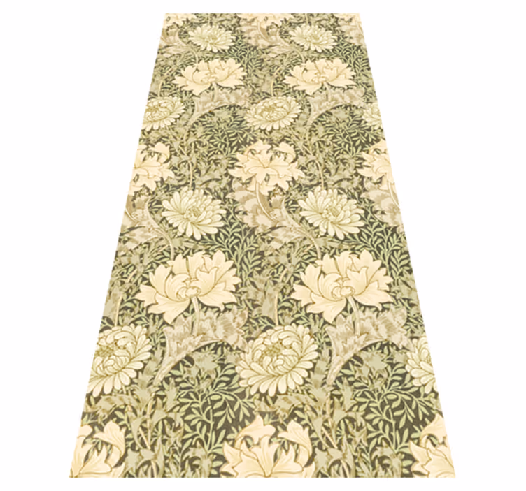 Vinyl tapijt antiek moderne stijl chrysant - TenStickers