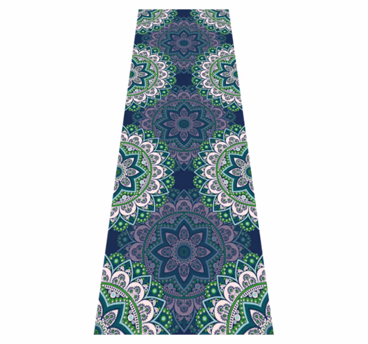 Antiek vinyl tapijt glas-in-lood mandala - TenStickers