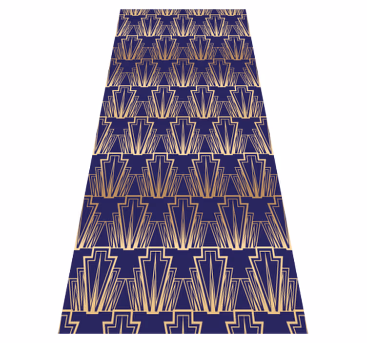 Vinyl tapijt antiek met gouden kunstpatroon - TenStickers