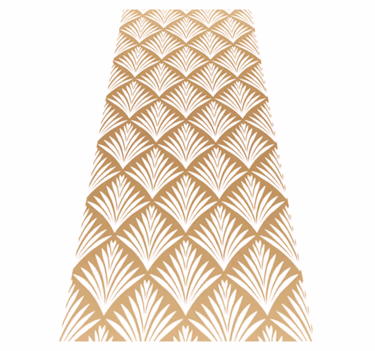 Vinyl tapijt antiek gouden bladeren in art decor stijl - TenStickers