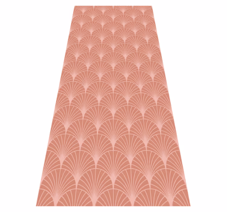 Vinyl tapijt antiek rosegouden palmen decorpatroon - TenStickers