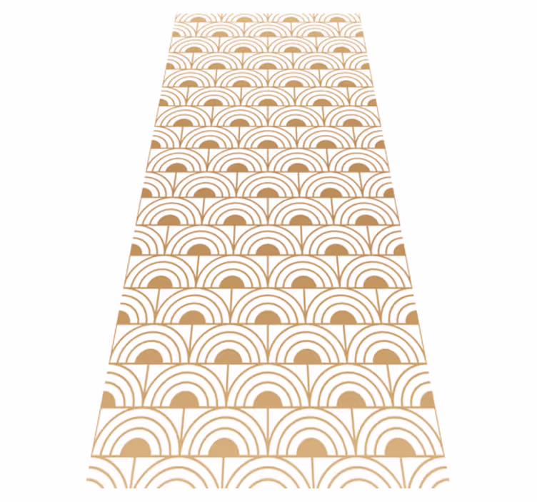 Vinyl tapijt antiek gouden verloop boog patroon - TenStickers