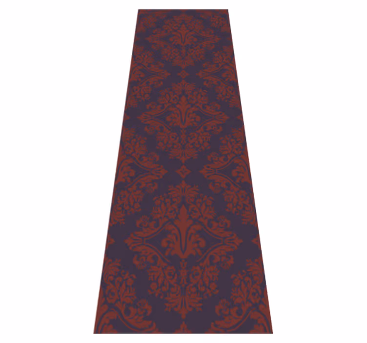 Vinyl tapijt antiek vintage rood en paars patroon - TenStickers