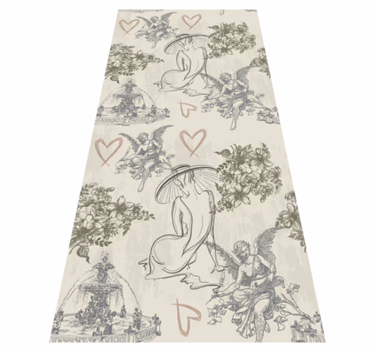 Vinyl tapijt antiek vintage franse romantische patroon - TenStickers