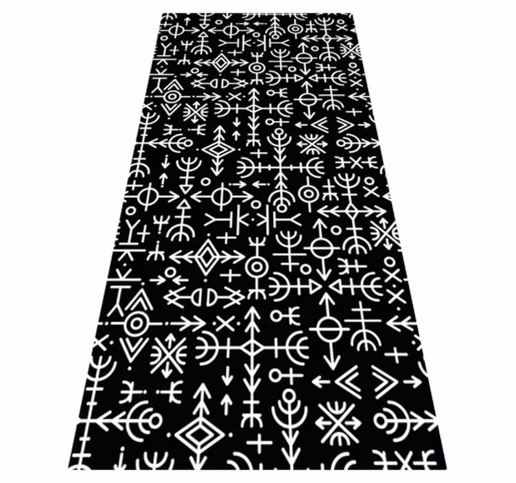 Antiek vinyl tapijt viking symbolen set - TenStickers