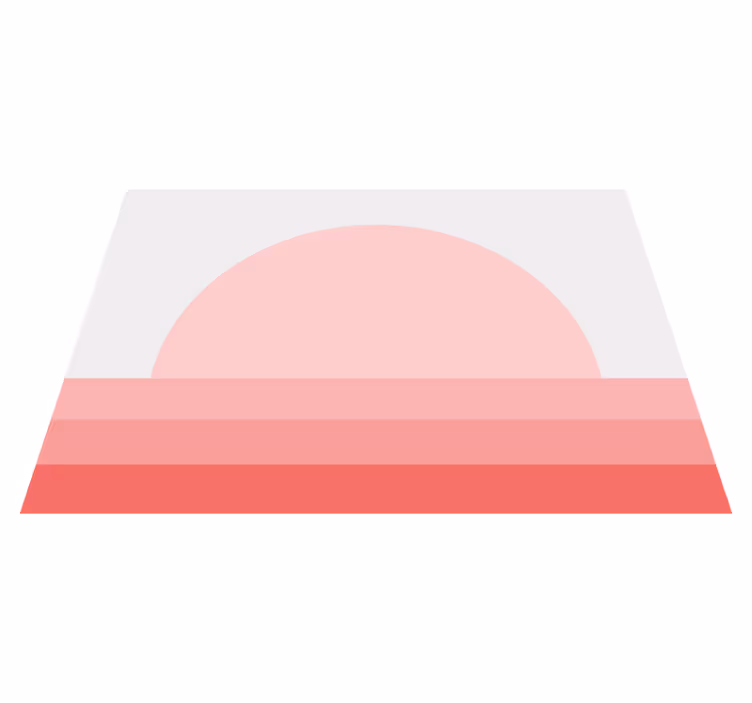 Vinyl tapijt antiek roze 70's zonsondergang - TenStickers