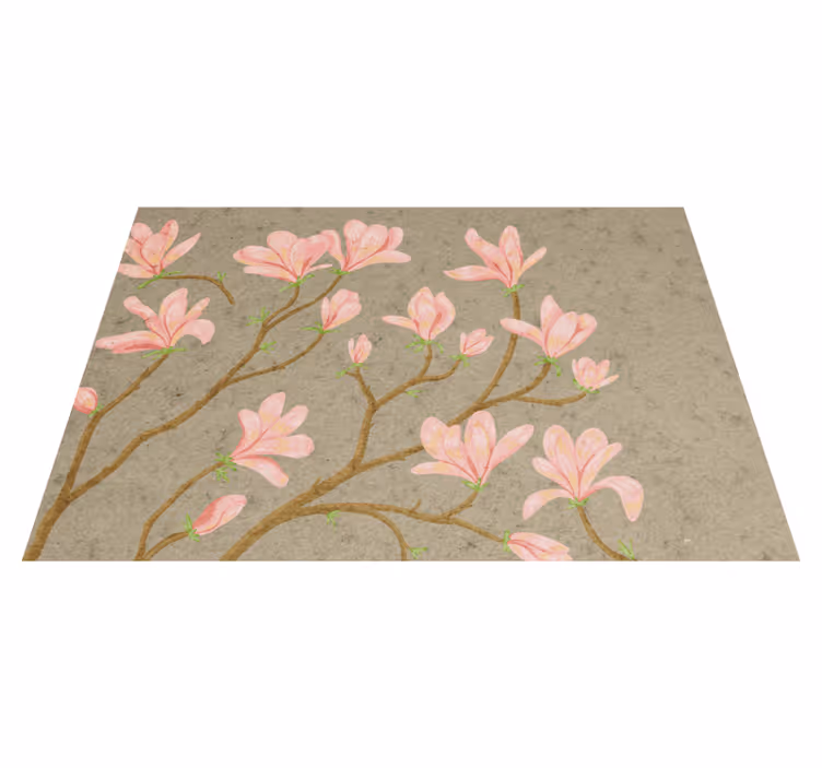 Vinyl tapijt antiek in vintage stijl magnolia - TenStickers