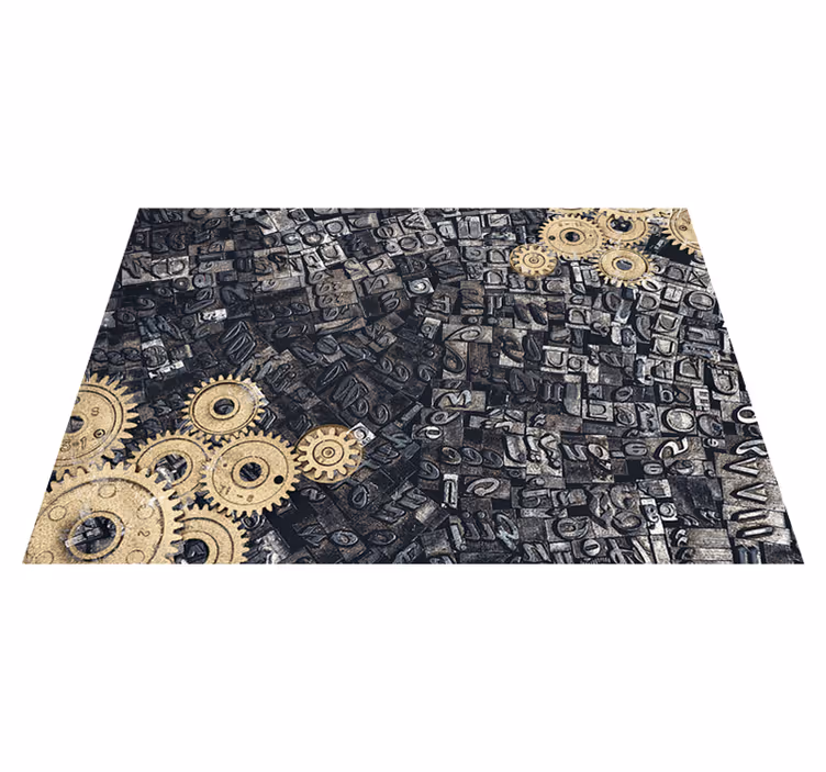 Vinyl tapijt antiek 3d retro nostalgisch metaal gear - TenStickers