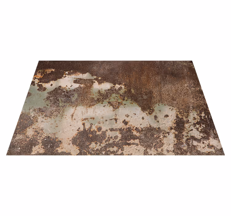 Vinyl tapijt met textuur verouderd metalen muur - TenStickers