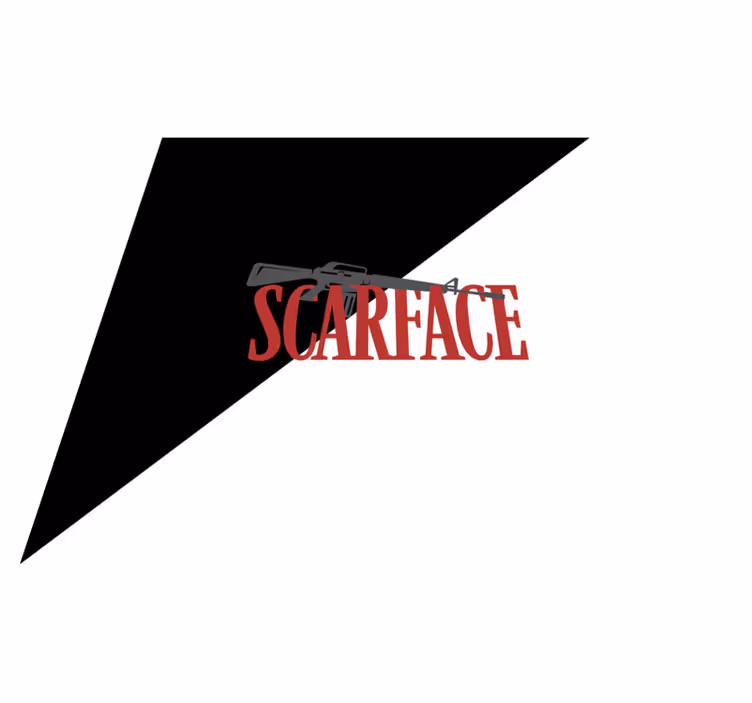Vinyl tapijt zinnen en teksten filmafbeelding scarface - TenStickers