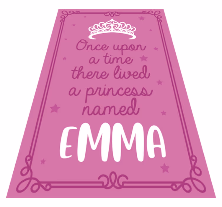 Vinyl tapijt zinnen en teksten prinses gepersonaliseerd - TenStickers