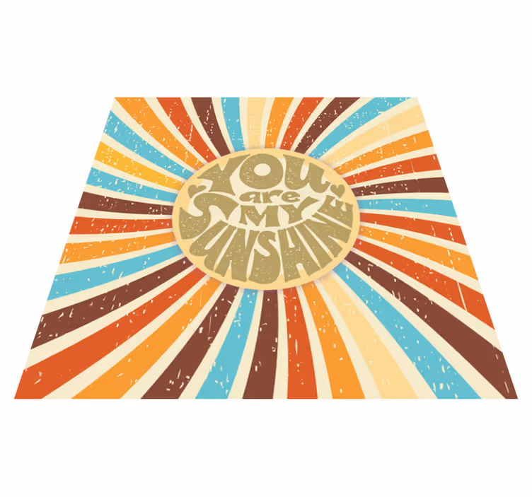 Vinyl tapijt zinnen en teksten jij bent mijn zonnetje - TenStickers