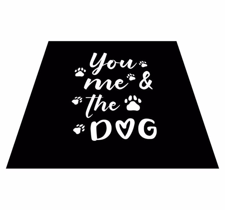 Vinyl tapijt zinnen en teksten jij, ik en de hond - TenStickers